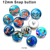 10pcs/lot  Cartoon Turtle  fish glass picture printing products of various sizes  Fridge magnet cabochon