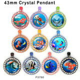 10pcs/lot  Cartoon Turtle  fish glass picture printing products of various sizes  Fridge magnet cabochon