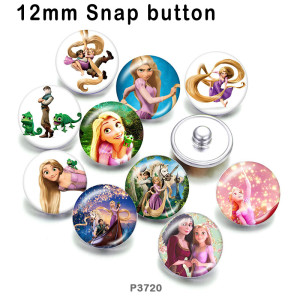 10pcs/lot  princess  glass picture printing products of various sizes  Fridge magnet cabochon