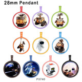 10pcs/lot  Cartoon  robot  glass picture printing products of various sizes  Fridge magnet cabochon