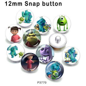 10pcs/lot  Cartoon  glass picture printing products of various sizes  Fridge magnet cabochon