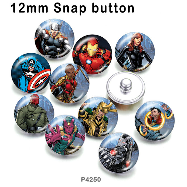 10pcs/lot  Marvel  glass picture printing products of various sizes  Fridge magnet cabochon