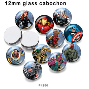 10pcs/lot  Marvel  glass picture printing products of various sizes  Fridge magnet cabochon