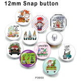 10pcs/lot  Christmas  glass picture printing products of various sizes  Fridge magnet cabochon