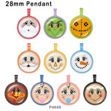 10pcs/lot  Christmas  glass picture printing products of various sizes  Fridge magnet cabochon