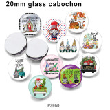 10pcs/lot  Christmas  glass picture printing products of various sizes  Fridge magnet cabochon