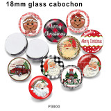 10pcs/lot  Christmas  glass picture printing products of various sizes  Fridge magnet cabochon