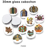 10pcs/lot  Christmas  glass picture printing products of various sizes  Fridge magnet cabochon