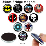 10pcs/lot  Marvel  glass picture printing products of various sizes  Fridge magnet cabochon