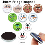 10pcs/lot  Christmas  glass picture printing products of various sizes  Fridge magnet cabochon