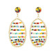 Bohemian style series fashion rice bead color earrings handmade beaded winding multi-geometric earrings