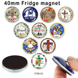 10pcs/lot  Christmas   glass picture printing products of various sizes  Fridge magnet cabochon