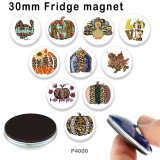 10pcs/lot  Christmas  glass picture printing products of various sizes  Fridge magnet cabochon