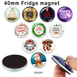 10pcs/lot  Christmas  Deer  glass picture printing products of various sizes  Fridge magnet cabochon