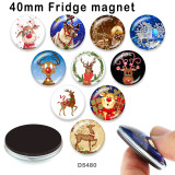 10pcs/lot  Christmas  Deer  glass picture printing products of various sizes  Fridge magnet cabochon