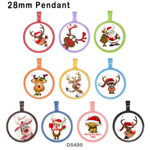 10pcs/lot  Christmas   Deer  glass picture printing products of various sizes  Fridge magnet cabochon