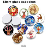 10pcs/lot  Christmas  Deer  glass picture printing products of various sizes  Fridge magnet cabochon