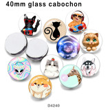 10pcs/lot  Cat  glass picture printing products of various sizes  Fridge magnet cabochon