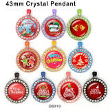 10pcs/lot  Christmas  glass picture printing products of various sizes  Fridge magnet cabochon