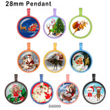 10pcs/lot  Christmas  Deer  glass picture printing products of various sizes  Fridge magnet cabochon