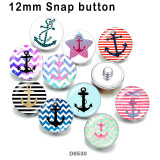 10pcs/lot  Ship's  anchor  glass picture printing products of various sizes  Fridge magnet cabochon