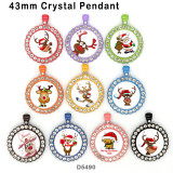 10pcs/lot  Christmas   Deer  glass picture printing products of various sizes  Fridge magnet cabochon