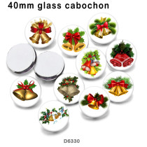 10pcs/lot  Christmas  glass picture printing products of various sizes  Fridge magnet cabochon