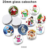 10pcs/lot  Christmas  glass picture printing products of various sizes  Fridge magnet cabochon