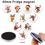 10pcs/lot  Christmas   Deer  glass picture printing products of various sizes  Fridge magnet cabochon