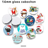 10pcs/lot  Christmas  glass picture printing products of various sizes  Fridge magnet cabochon