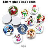 10pcs/lot  Christmas  glass picture printing products of various sizes  Fridge magnet cabochon