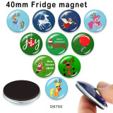 10pcs/lot  Christmas  Deer  glass picture printing products of various sizes  Fridge magnet cabochon