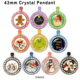 10pcs/lot  Santa Claus  glass picture printing products of various sizes  Fridge magnet cabochon