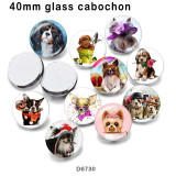 10pcs/lot  Dog  glass picture printing products of various sizes  Fridge magnet cabochon