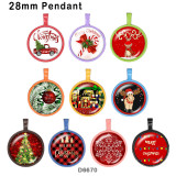 10pcs/lot  Christmas  Snowman  glass picture printing products of various sizes  Fridge magnet cabochon