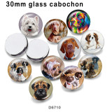 10pcs/lot  Dog  glass picture printing products of various sizes  Fridge magnet cabochon