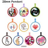 10pcs/lot  love  Kiss me  glass picture printing products of various sizes  Fridge magnet cabochon