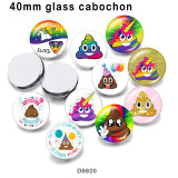 10pcs/lot  Unicorn  glass picture printing products of various sizes  Fridge magnet cabochon