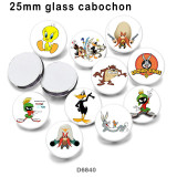 10pcs/lot  Cartoon rabbit  duck  glass picture printing products of various sizes  Fridge magnet cabochon