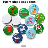 10pcs/lot  Christmas  Deer  glass picture printing products of various sizes  Fridge magnet cabochon