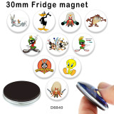 10pcs/lot  Cartoon rabbit  duck  glass picture printing products of various sizes  Fridge magnet cabochon