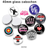 10pcs/lot  I love archery  glass picture printing products of various sizes  Fridge magnet cabochon