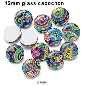 10pcs/lot  pattern color  glass picture printing products of various sizes  Fridge magnet cabochon