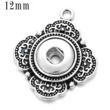 snap Silver golden rose gold  Pendant  fit 12MM snaps style jewelry