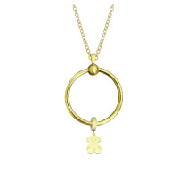 New stainless steel circle necklace set chain 45CM Gold-plated