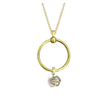 New stainless steel circle necklace set chain 45CM Gold-plated