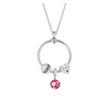 New stainless steel circle necklace set chain 45CM