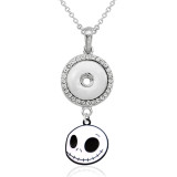 Halloween Cartoon girls Necklace With accessories silver  fit 20MM chunks 50CM chain  snaps jewelry  necklace for girls