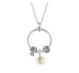 New stainless steel circle necklace set chain 45CM