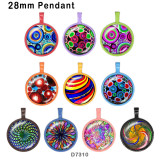 10pcs/lot  color  Pattern glass picture printing products of various sizes  Fridge magnet cabochon